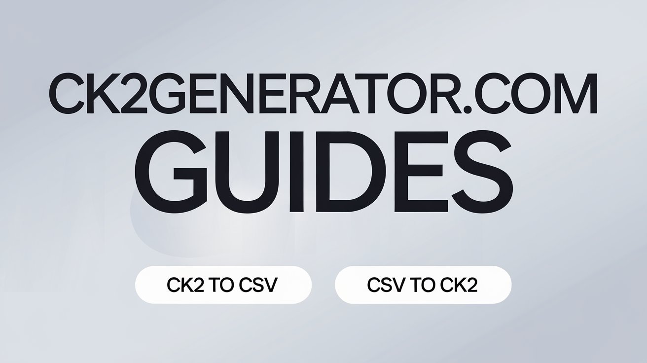 CK2Generator.com guides